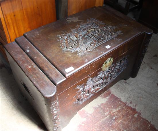 Chinese carved coffer